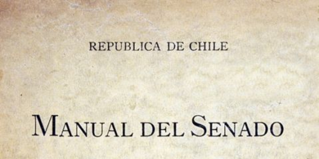 Manual del Senado, 1810-1942