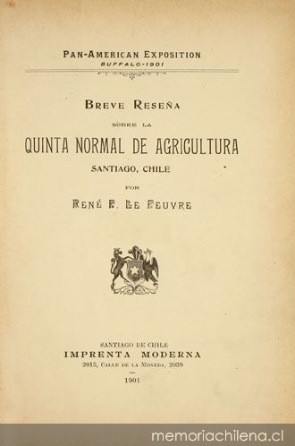 Breve reseña sobre la Quinta Normal de Agricultura