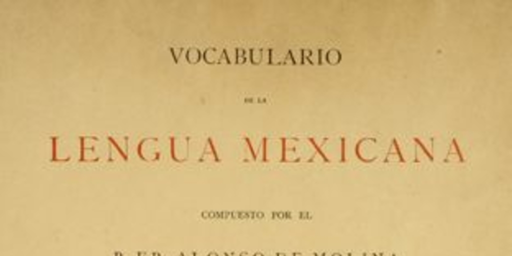 Vocabulario de la lengua mexicana