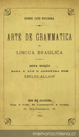 Arte de grammatica da lingua brasilica