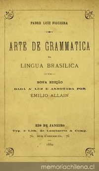 Arte de grammatica da lingua brasilica