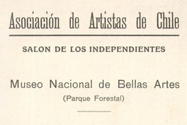 Salón de los Independientes : Museo Nacional de Bellas Artes (Parque Forestal)