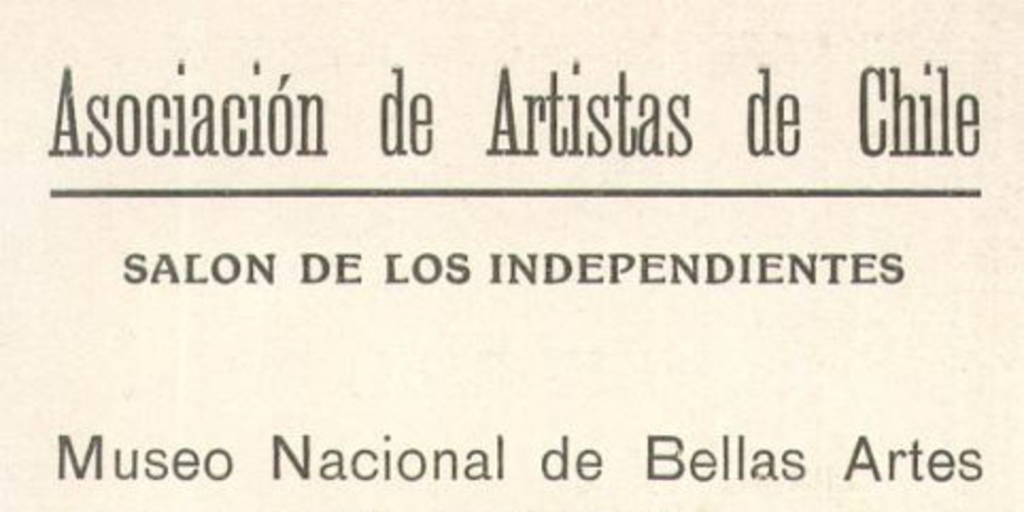 Salón de los Independientes : Museo Nacional de Bellas Artes (Parque Forestal)