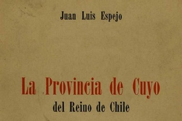 La provincia de Cuyo del reino de Chile