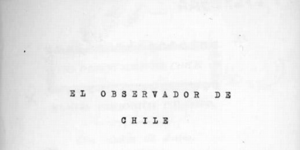 El Observador de Chile : nuevo periódico político : 1823