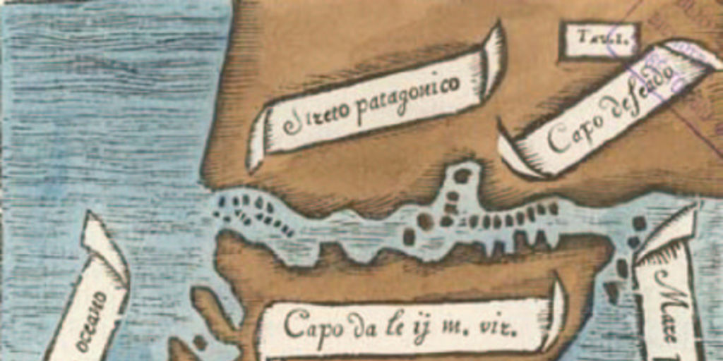 Primer mapa del Estrecho de Magallanes, 1520