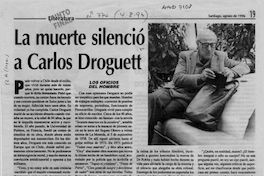 La muerte silenció a Carlos Droguett