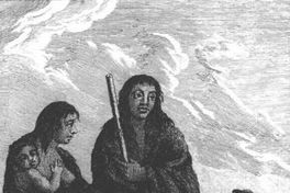 Presenta un marino inglés a la mujer de un gigante patagón un pedazo de bizcocho para su niño