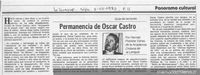 Permanencia de Óscar Castro