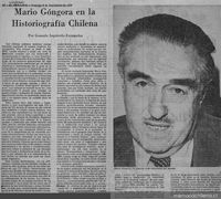 Mario Góngora en la historiografía chilena
