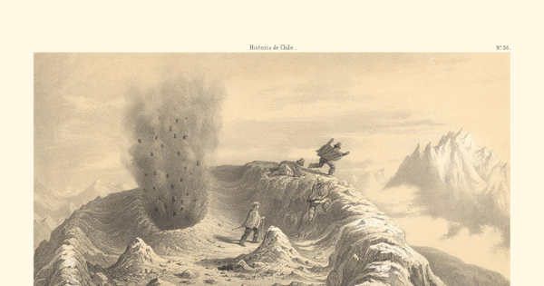 Visita al Volcán de Antuco al momento de una erupción de gas (1 marzo 1839)