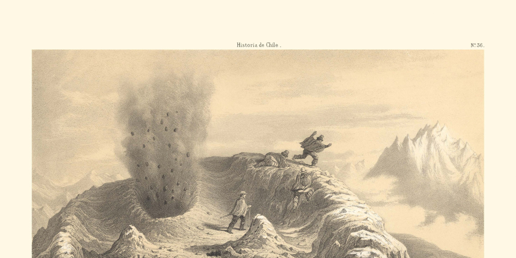 Visita al Volcán de Antuco al momento de una erupción de gas (1 marzo 1839)