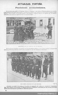 Previniendo acontecimientos en Valparaíso, octubre de 1905