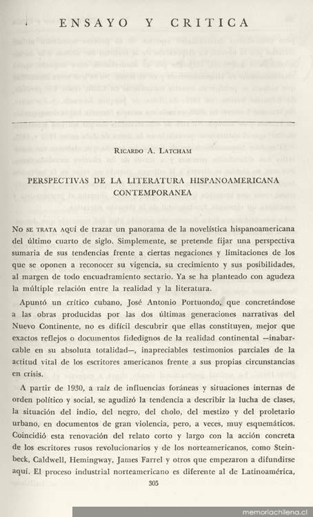 Perspectivas de la literatura hispanoamericana contemporánea : la novela