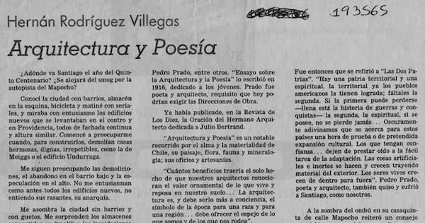 Arquitectura y poesía