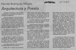 Arquitectura y poesía