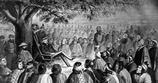 Parlamento celebrado en Hipinco entre el coronel Saavedra y todas las tribus costinas y abajinas, representadas por sus principales caciques : 24 de diciembre de 1869