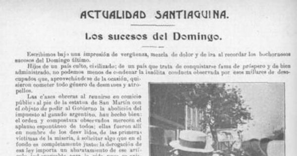 Los sucesos del domingo