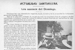 Los sucesos del domingo