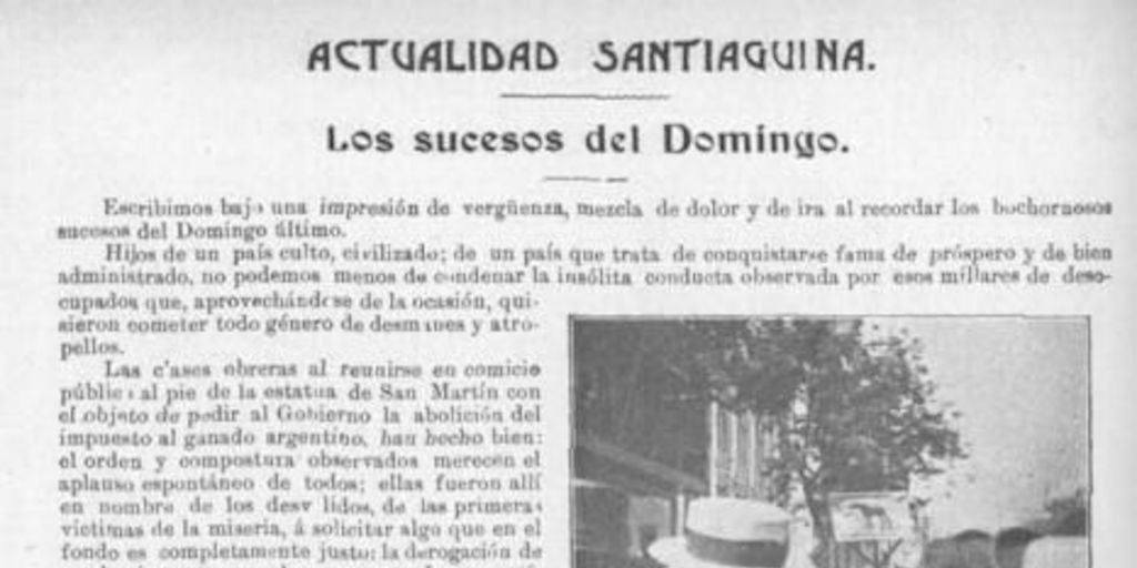 Los sucesos del domingo