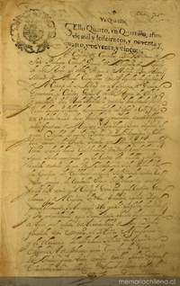 Información levantada por el Capitán Don Antonio de Soto Pedreros, por orden del Presidente Don Tomás Marín de Poveda, contra varios indios acusados de brujos y hechiceros, autorizada por escribano en diciembre de 1695