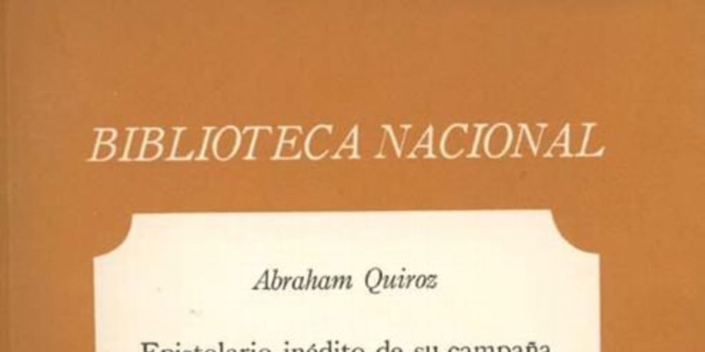 Carta, 1879 octubre 6, a Luciano Quiroz