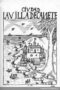 Ciudad la Villa de Cañete, hacia 1600