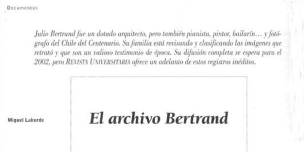 El archivo Bertrand