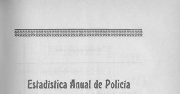 Estadística anual de policía