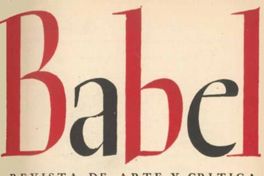 Babel: revista de arte y crítica : número 58, Segundo Trimestre 1951