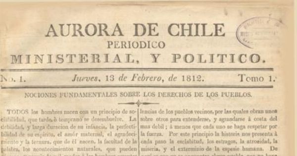 Aurora de Chile : periódico ministerial, y político