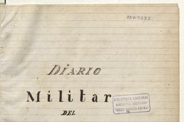 Diario militar del General don J.M. Carrera : 1810-1814