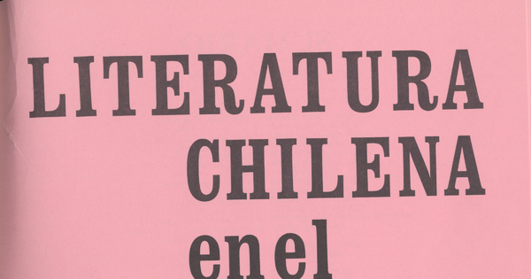 Literatura chilena en el exilio, no. 5, ene. (invierno 1978)