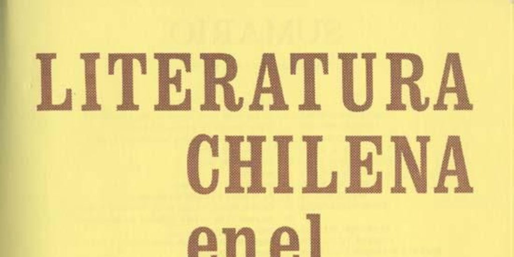 Literatura chilena en el exilio, no. 8, oct. (otoño 1978)