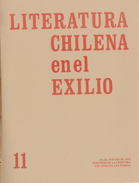 Literatura chilena en el exilio, no. 11, jul. (verano 1979)