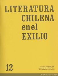 Literatura chilena en el exilio, no. 12, oct. (otoño 1979)
