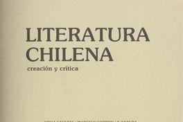 Literatura chilena, creación y crítica, no. 39, ene.-mar. (invierno 1987)