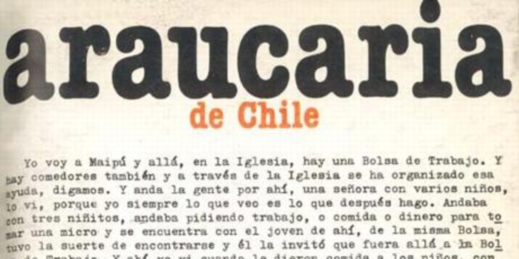 Araucaria de Chile no. 7 (1979)