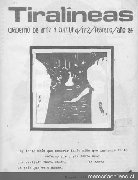 Tiralíneas : cuaderno de arte y cultura : n° 2, febrero 1984