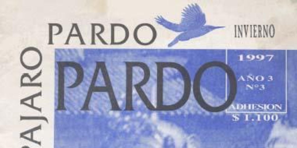 Pájaro Pardo : año 3, n° 3, 1997