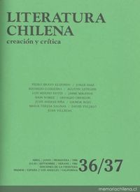 Literatura chilena, creación y crítica, nos. 36/37, abr.-jun. (primavera 1986)- jul.-sep. (verano 1986)