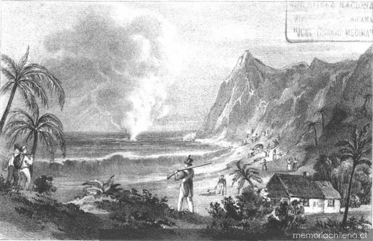 Submarine eruption at Juan Fernandez: 20th. feby 1835.