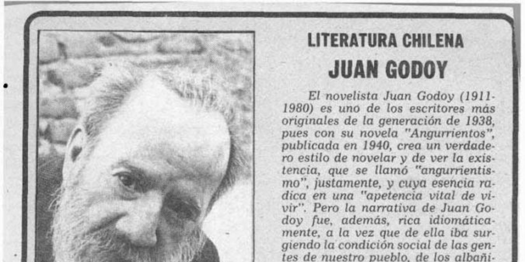 Literatura chilena : Juan Godoy.