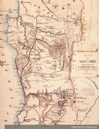 Plano de Arauco y Valdivia, 1870