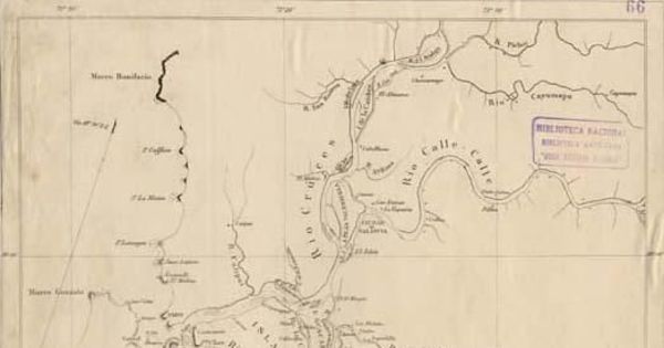 Plano del río Valdivia i sus tributarios australes