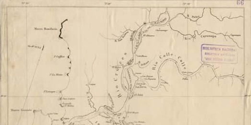 Plano del río Valdivia i sus tributarios australes