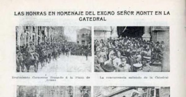 Las honras en homenaje del excmo. señor Montt en la Catedral