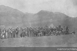 Sanidad militar en el campamento de Antofagasta, 1879 : personal de ambulancia