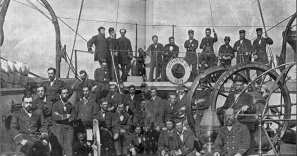 Oficialidad del acorazado Almirante Cochrane. Combate Naval de Angamos, 1879