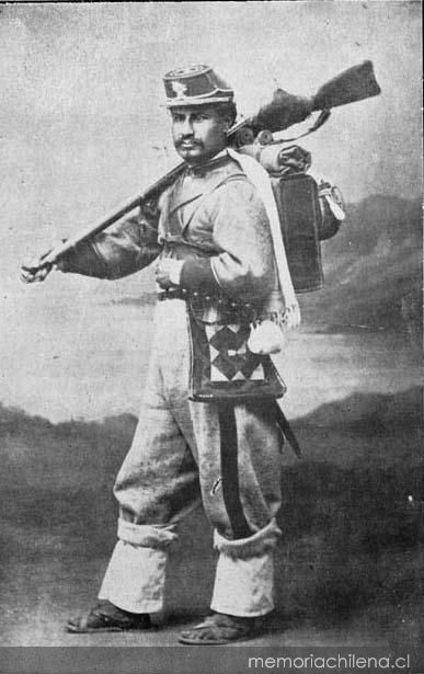 Soldado boliviano de los Colorados de Daza